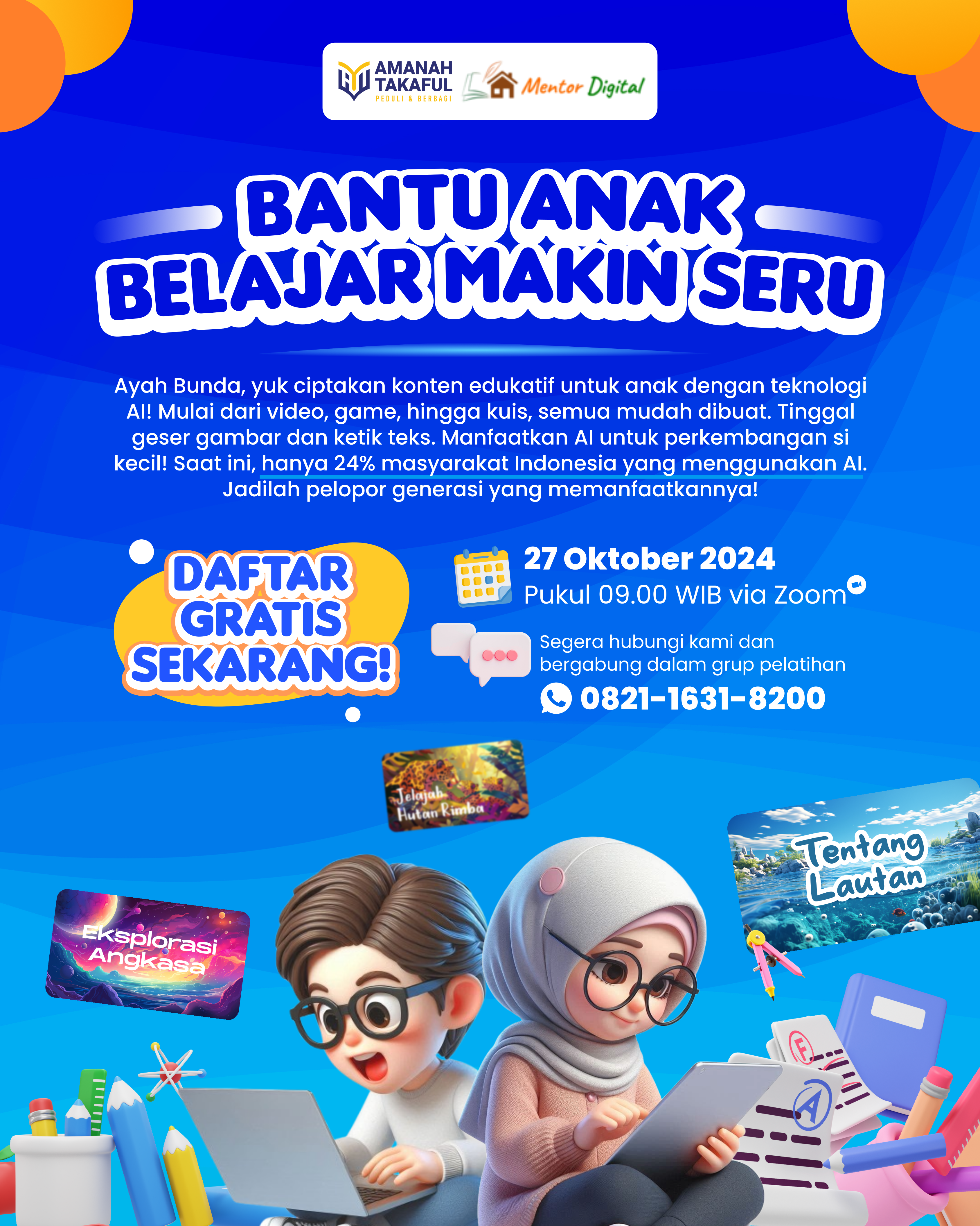 Jadi Kreator Konten Edukasi AI untuk Anak: Pelatihan Gratis