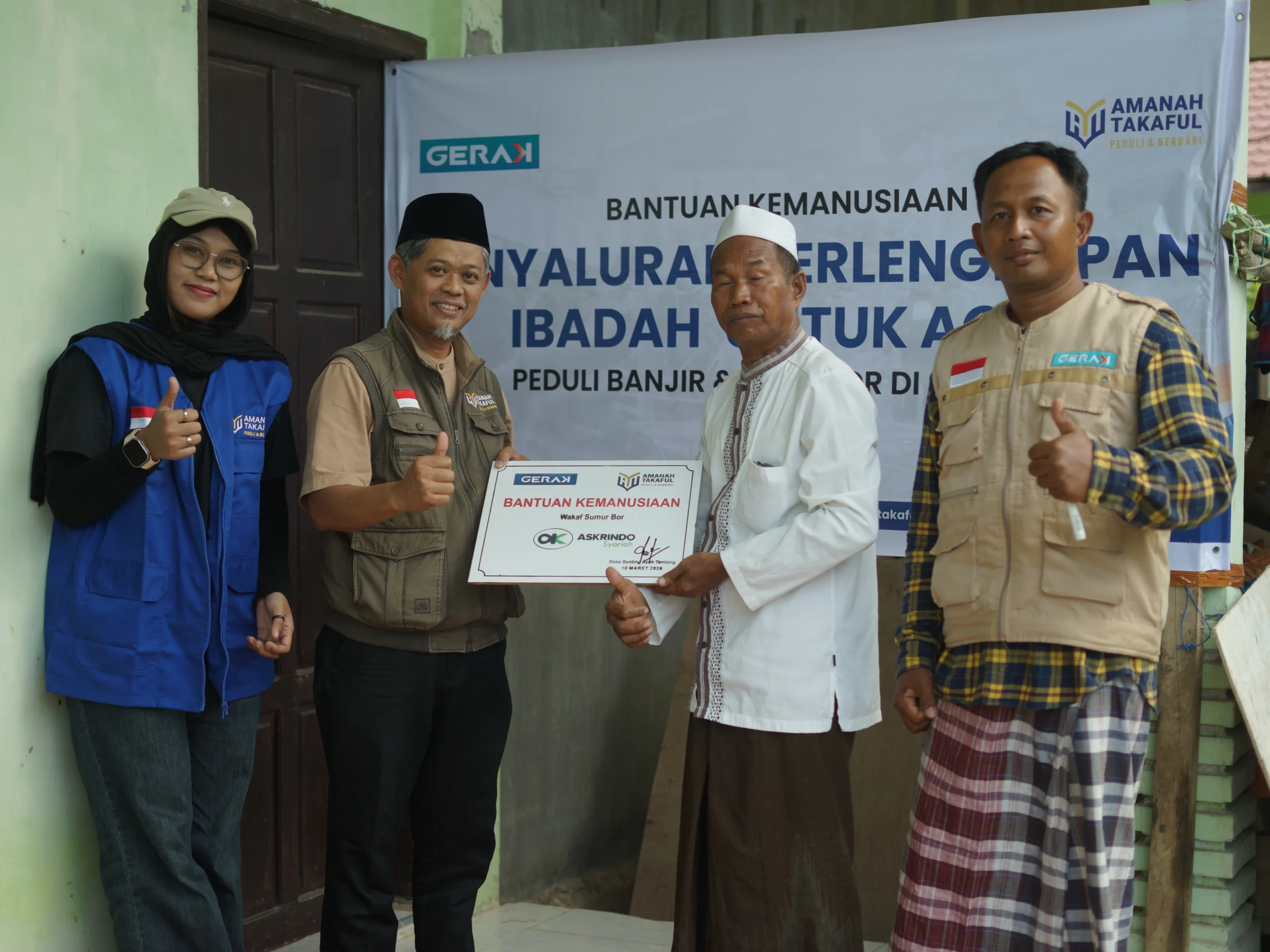 Sumur Bor Diresmikan di Aceh Tamiang, 50 Santri dan 101 Keluarga Kini Akses Air Bersih